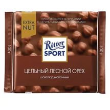 Шоколад Ritter Sport молочный с цельным лесным орехом 100 г
